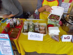 A food offer. at Vegan Food Stall in Chumphon