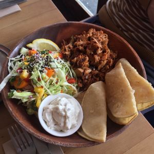 Taco bowl at The Midnight Baker in Auckland