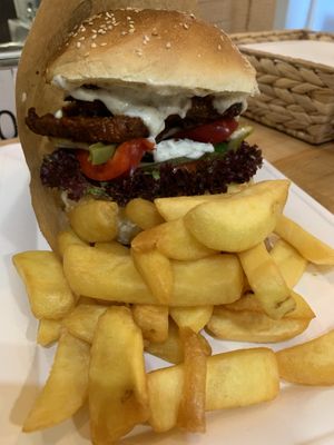 Tempeh burger! Very good!  at Nieinaczej in Katowice