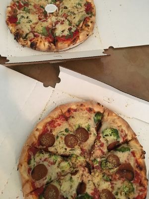 Two small pizzas fed three adults and two kids at The Chicago House of Za in Chicago