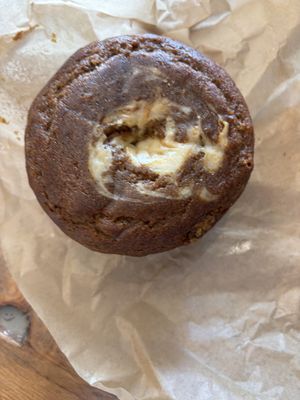 pumpkin cream cheese swirl muffin! at Mud Pie Vegan Bakery and Coffee in Mission
