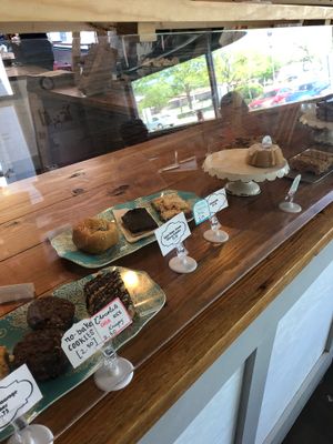 Part of the display  at Mud Pie Vegan Bakery and Coffee in Mission