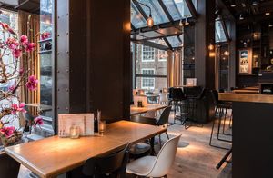 Inside of the restaurant  at Caffe Esprit in Amsterdam