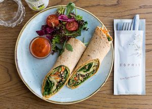 Vegan burrito  at Caffe Esprit in Amsterdam