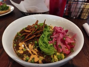 Mac&cheese and chili bowl (menu special) at The Bark in Tallahassee