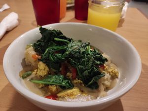 Brunch: biscuits and gravy, scrambled tofu and veggies at The Bark in Tallahassee