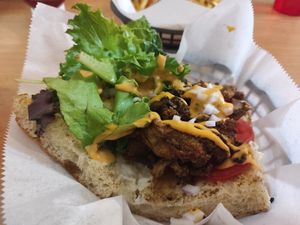 Oyster mushroom Po'boy at The Bark in Tallahassee