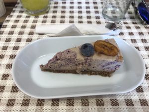 Semifrio de banana e mirtilos   at Armazem Integral in Portimao