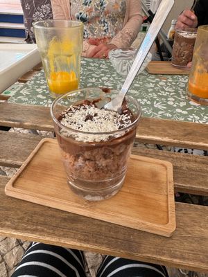 chocolate dessert at Armazem Integral in Portimao