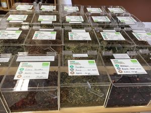 Teas and infusions  at Armazem Integral in Portimao