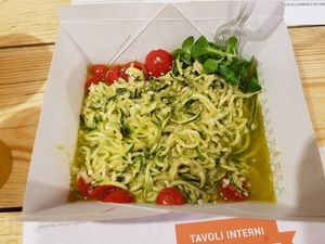 Zucchini pasta ( bathing in oil)  at Damare in Monopoli