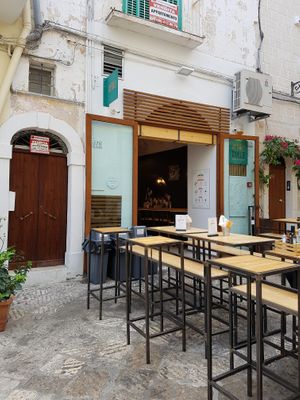 Outside the restaurant  at Damare in Monopoli