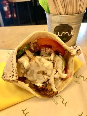 Cauliflower pita  at Umi Falafel in Belfast