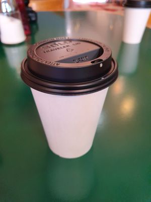 vegan coffee (oatmilk) at Danish Bakery in Leavenworth