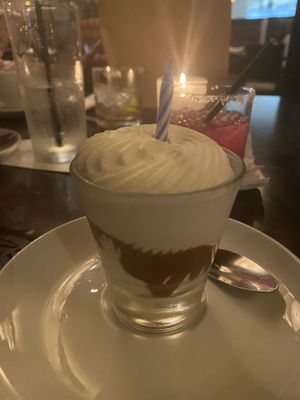 “Swiss roll” vegan dessert   at Harvest Seasonal Grill & Wine Bar in Moosic