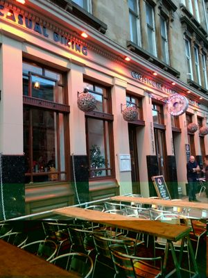 sunshine in glasgow at Machair Bar in Glasgow