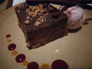 Espresso and chocolate torte at Machair Bar in Glasgow