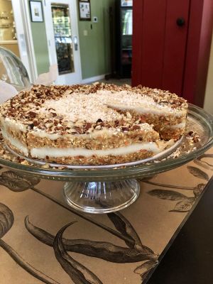Raw Vegan Carrot Cake at Farm Fresh Cafe in Brunswick