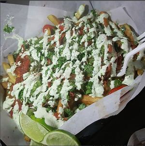Jackfruit Birria fries  at Masataco  in Whittier
