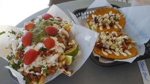 Protein fries and cauliflower taco at Masataco  in Whittier