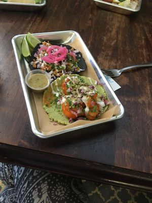 Mullitas!!! Buffalo cauliflower and asana at Masataco  in Whittier