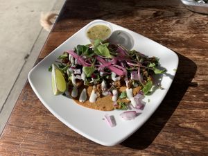 Mole taco. Tasty, but could be saucier at Masataco  in Whittier