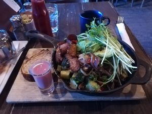 Vegan Brunch Skillet at Nancy O's in Prince George