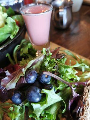 Smoothie Shot & Brunch Skillet at Nancy O's in Prince George