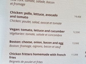 vegan option on menu at Restaurant Singular in Barcelona