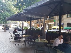 front terrace at Restaurant Singular in Barcelona