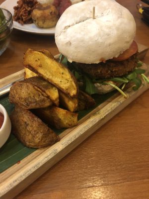 Real deal burger at Vinny's Warung in Canggu