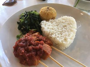 Vegan buffet at Vinny's Warung in Canggu