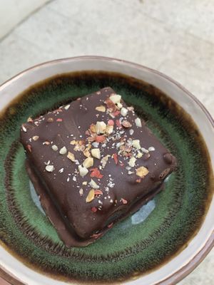 Chocolate covered cake. (YUM)  at The Muscle Bakery in 