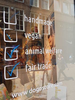 on front window at Dogo in Amsterdam