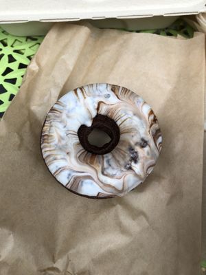 Chocolate marble donut at Well Fed Louisiana in Shreveport
