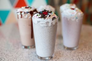 Shakes at Spiral Diner & Bakery in Denton