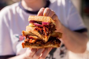 BBQ Sandwich at Spiral Diner & Bakery in Denton