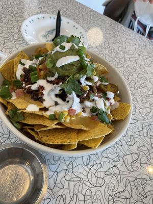 Nachos Supreme Jr at Spiral Diner & Bakery in Denton