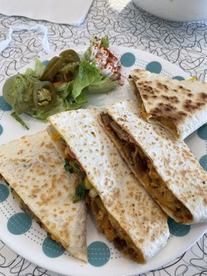Fajitas quesadillas  at Spiral Diner & Bakery in Denton