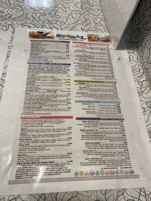 Menu at Spiral Diner & Bakery in Denton
