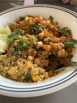 Elote in a cup!!! at Spiral Diner & Bakery in Denton