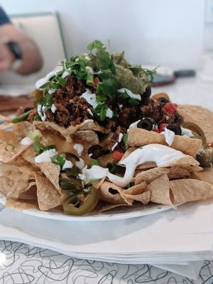 Nacho supremo. Way bigger than it looks!! at Spiral Diner & Bakery in Denton