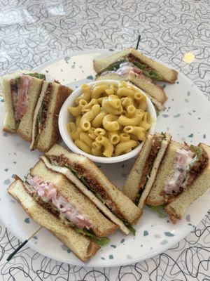 Mitch tofu club with side of Mac and cheese  at Spiral Diner & Bakery in Denton