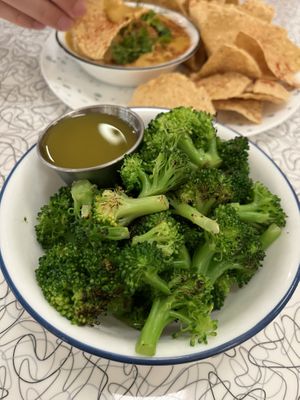 Grilled broccolis and spiral vinaigrette   at Spiral Diner & Bakery in Denton