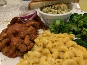 Hells Half Acre (a go to favorite) [gotta get the pasta salad]  at Spiral Diner & Bakery in Denton