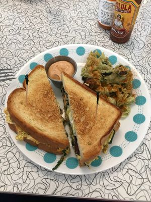 Sunshine sándwich archireconmegahiperdelicioso  at Spiral Diner & Bakery in Denton