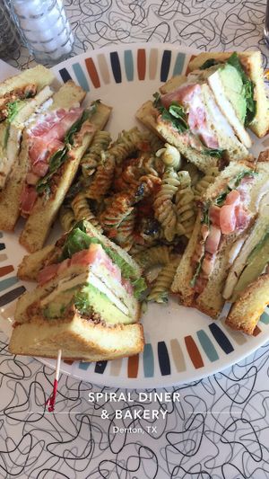 "Mitch" Tofu Club with Pasta Salad at Spiral Diner & Bakery in Denton