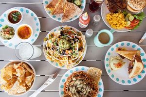 Table Spread at Spiral Diner & Bakery in Denton