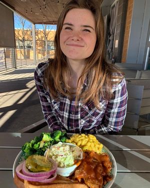 Happy customer! at Spiral Diner & Bakery in Denton
