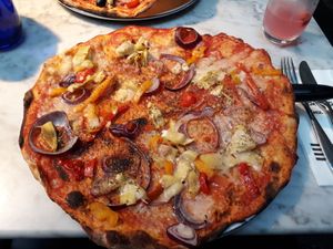 Vegan pizza at Pizza Express - Union St in Aberdeen